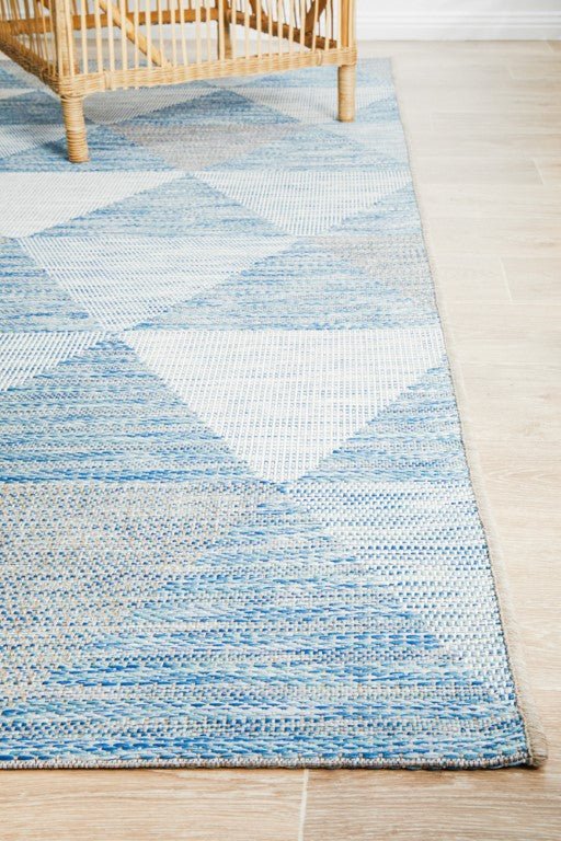 Terrace Geo Rug Blue 5503TER - 5503 - BLU - 230X160Rugtastic