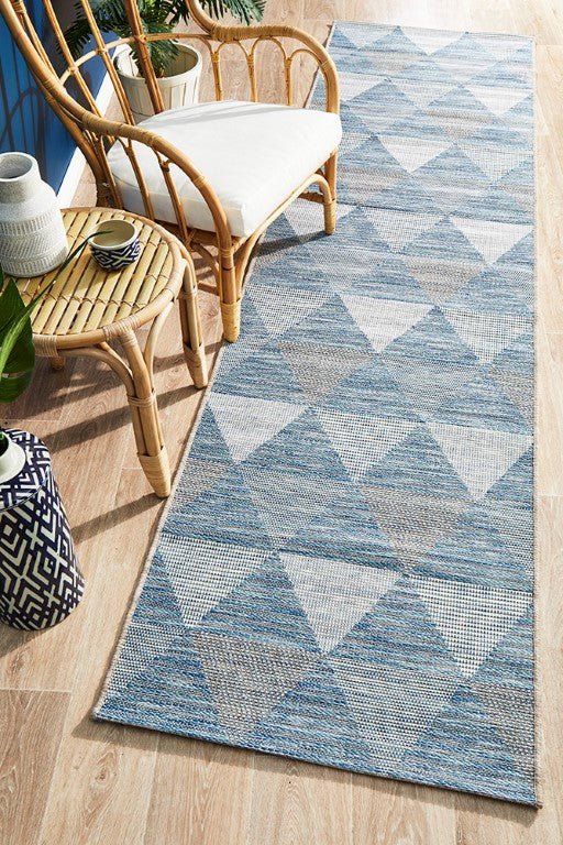 Terrace Geo Rug Blue 5503TER - 5503 - BLU - 230X160Rugtastic