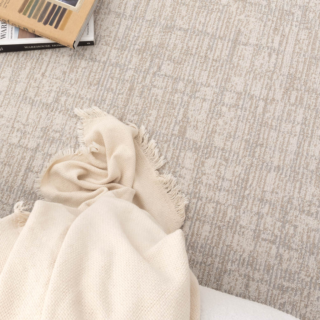 Tuscany Distressed Lines Grey Beige Rug - TOS4TOSC1604Rugtastic