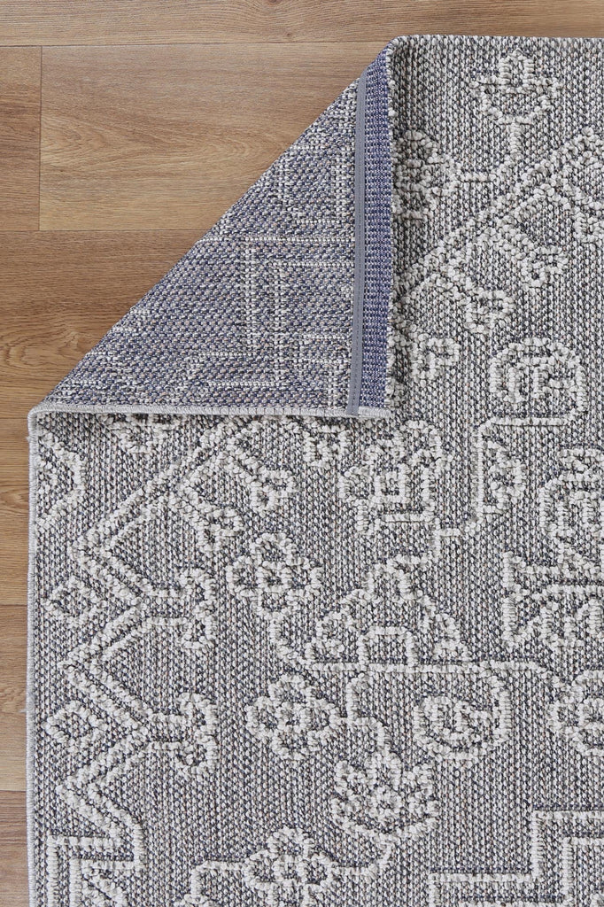 Vinaka Bule Ash Tribal Flatweave Rug Indoor OutdoorVANU12012Rugtastic