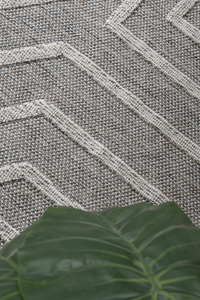 Vinaka Devesi Grey Geometric Flatweave Rug Indoor OutdoorVANU12017Rugtastic