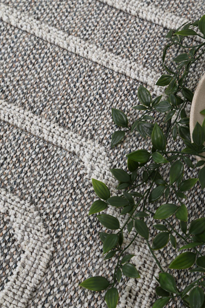 Vinaka Devesi Grey Geometric Flatweave Rug Indoor OutdoorVANU12017Rugtastic