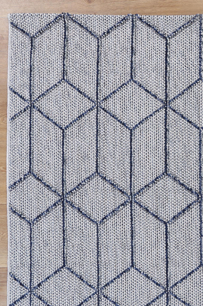 Vinaka Greenslade Charcoal Geometric Flatweave Rug Indoor OutdoorVANU12003Rugtastic