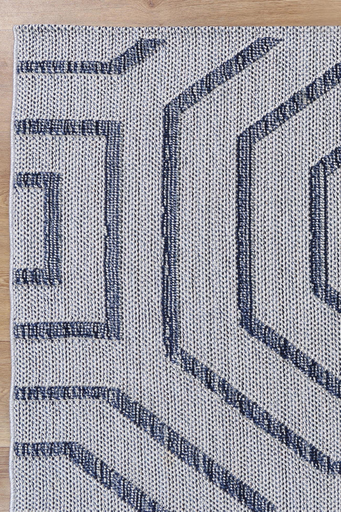 Vinaka Hale Charcoal Geometric Flatweave Rug Indoor OutdoorVANU12018Rugtastic