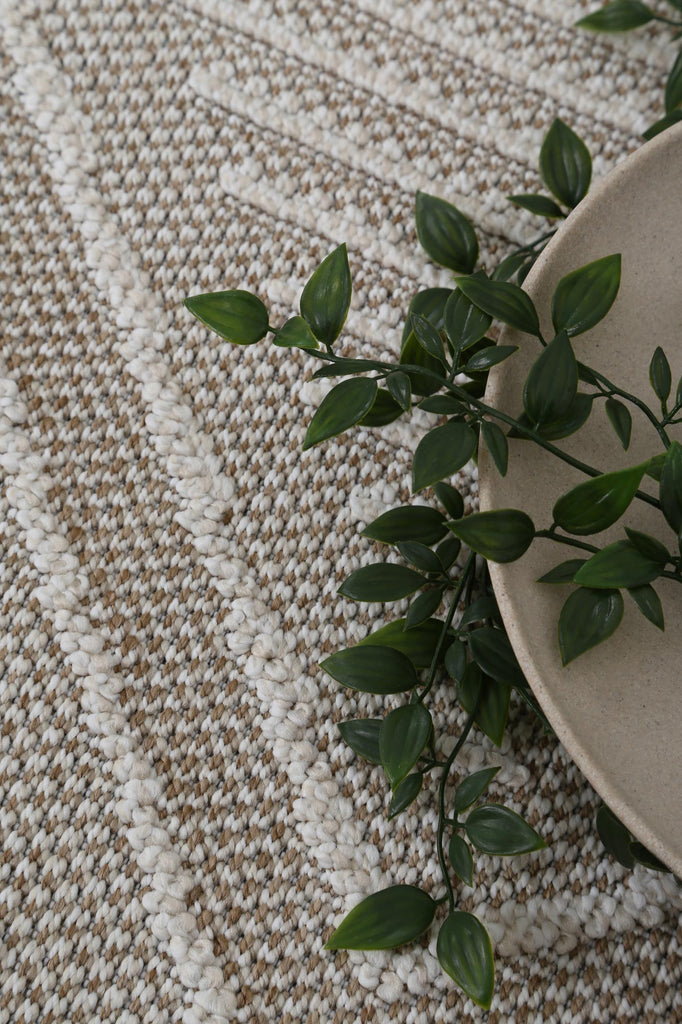 Vinaka Kenilorea Beige Geometric Flatweave Rug Indoor OutdoorVANU12006Rugtastic