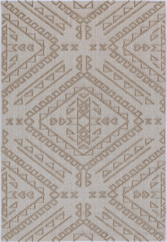 Vinaka Kilifa Beige Tribal Flatweave Rug Indoor OutdoorVANU12015Rugtastic