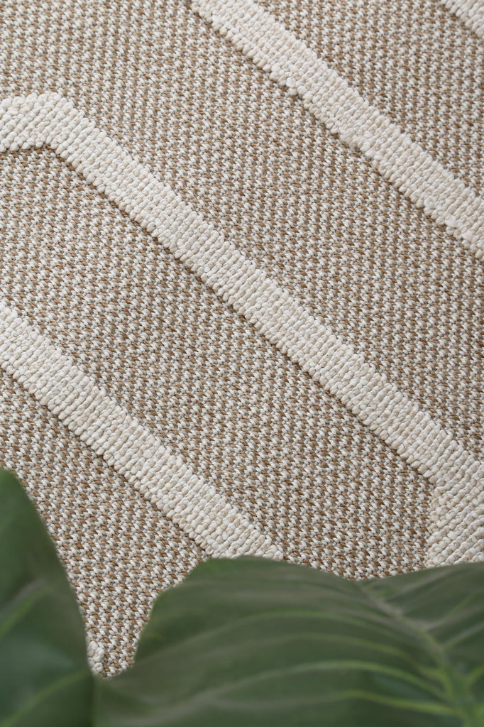 Vinaka Lui Beige Geometric Flatweave Rug Indoor OutdoorVANU12019Rugtastic