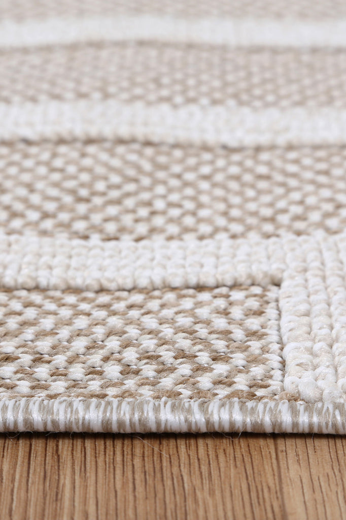 Vinaka Lui Beige Geometric Flatweave Rug Indoor OutdoorVANU12019Rugtastic