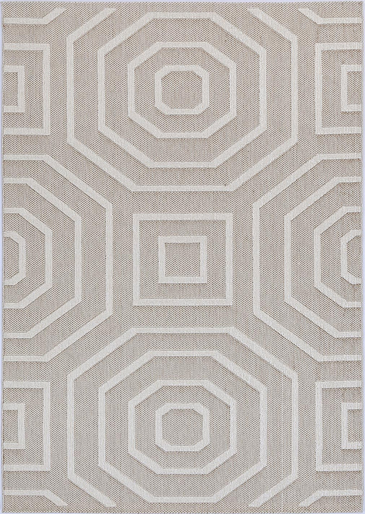 Vinaka Lui Beige Geometric Flatweave Rug Indoor OutdoorVANU12019Rugtastic
