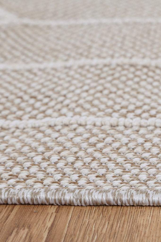 Vinaka Maemae Beige Geometric Flatweave Rug Indoor OutdoorVANU12004Rugtastic