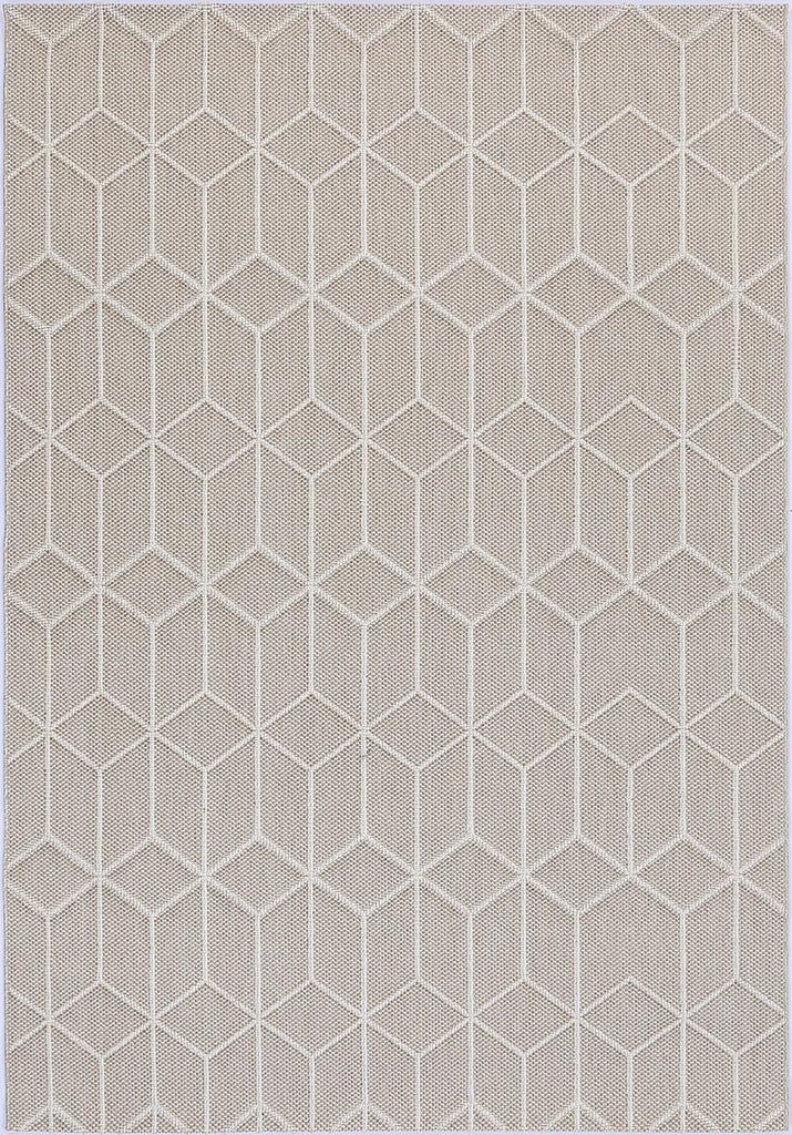 Vinaka Maemae Beige Geometric Flatweave Rug Indoor OutdoorVANU12004Rugtastic