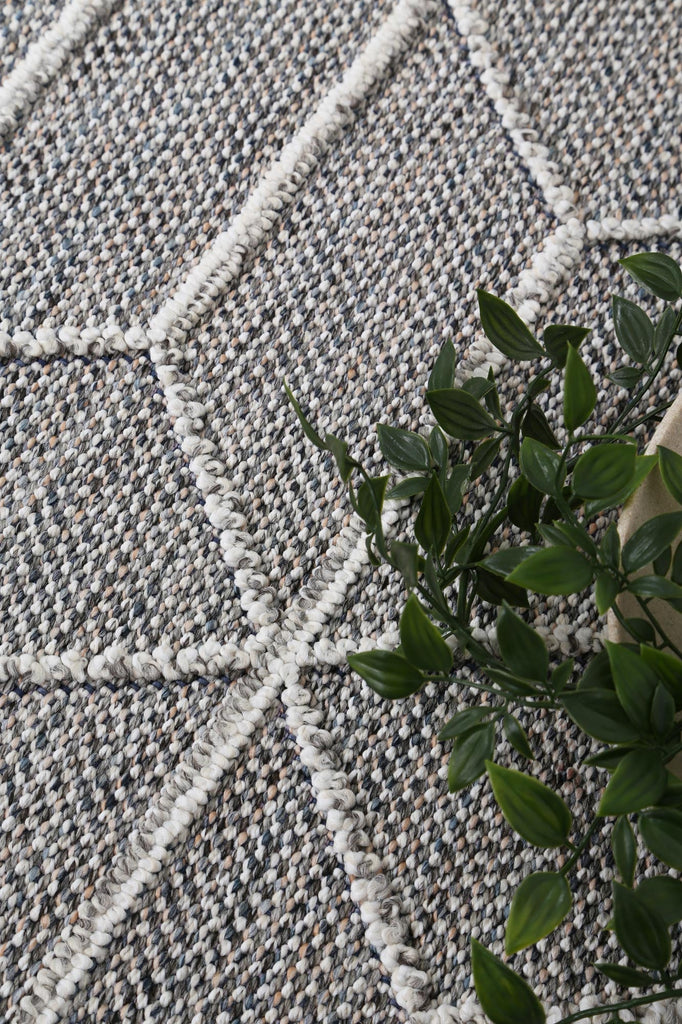 Vinaka Sikua Grey Geometric Flatweave Rug Indoor OutdoorVANU12002Rugtastic
