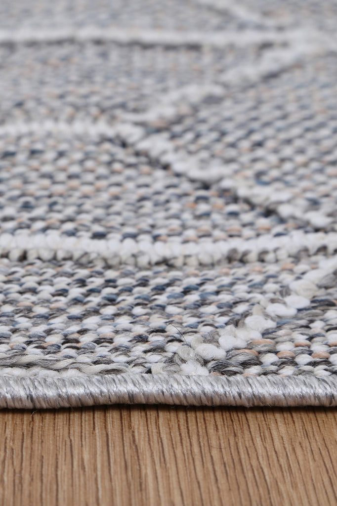 Vinaka Sikua Grey Geometric Flatweave Rug Indoor OutdoorVANU12002Rugtastic