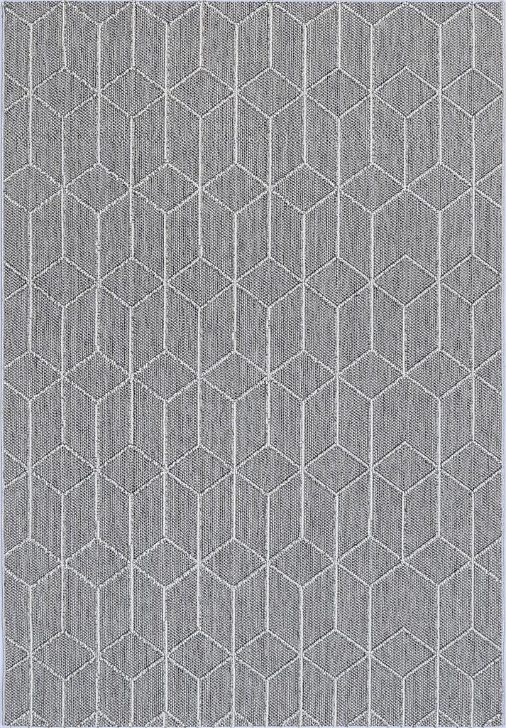 Vinaka Sikua Grey Geometric Flatweave Rug Indoor OutdoorVANU12002Rugtastic