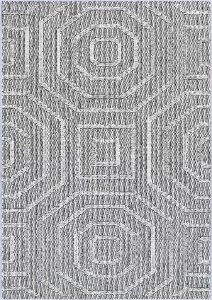 Vinaka Suri Ash Geometric Flatweave Rug Indoor OutdoorVANU12016Rugtastic