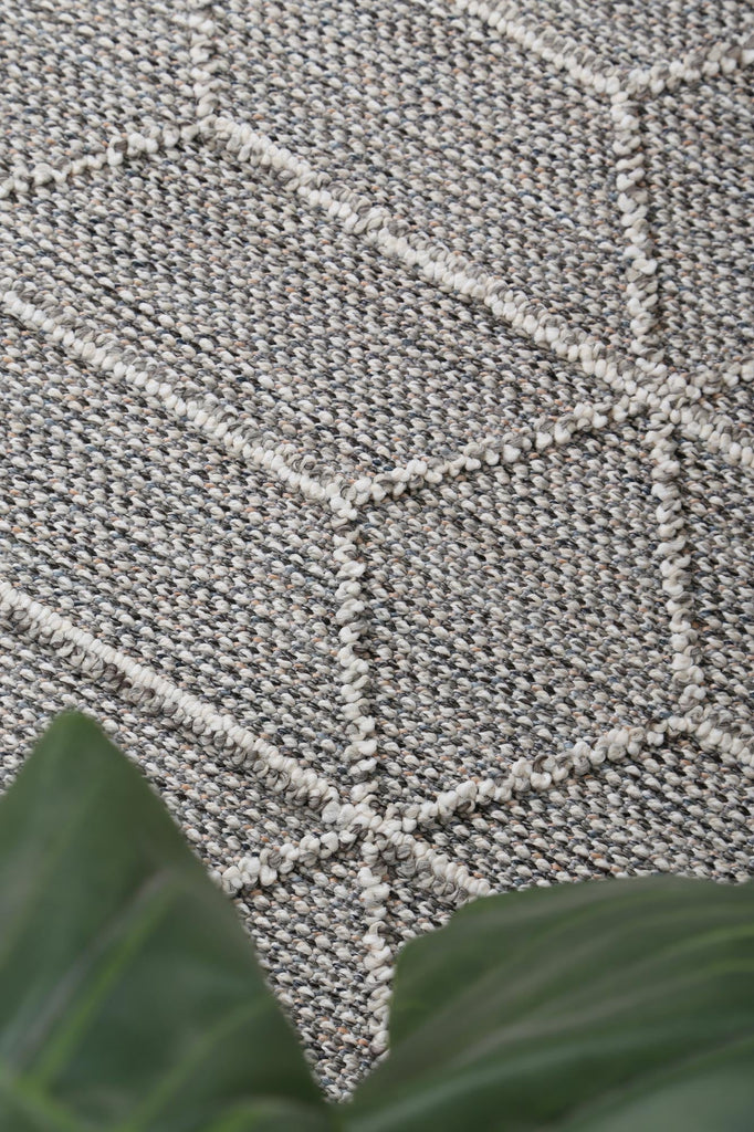 Vinaka Totori Ash Geometric Flatweave Rug Indoor OutdoorVANU12001Rugtastic