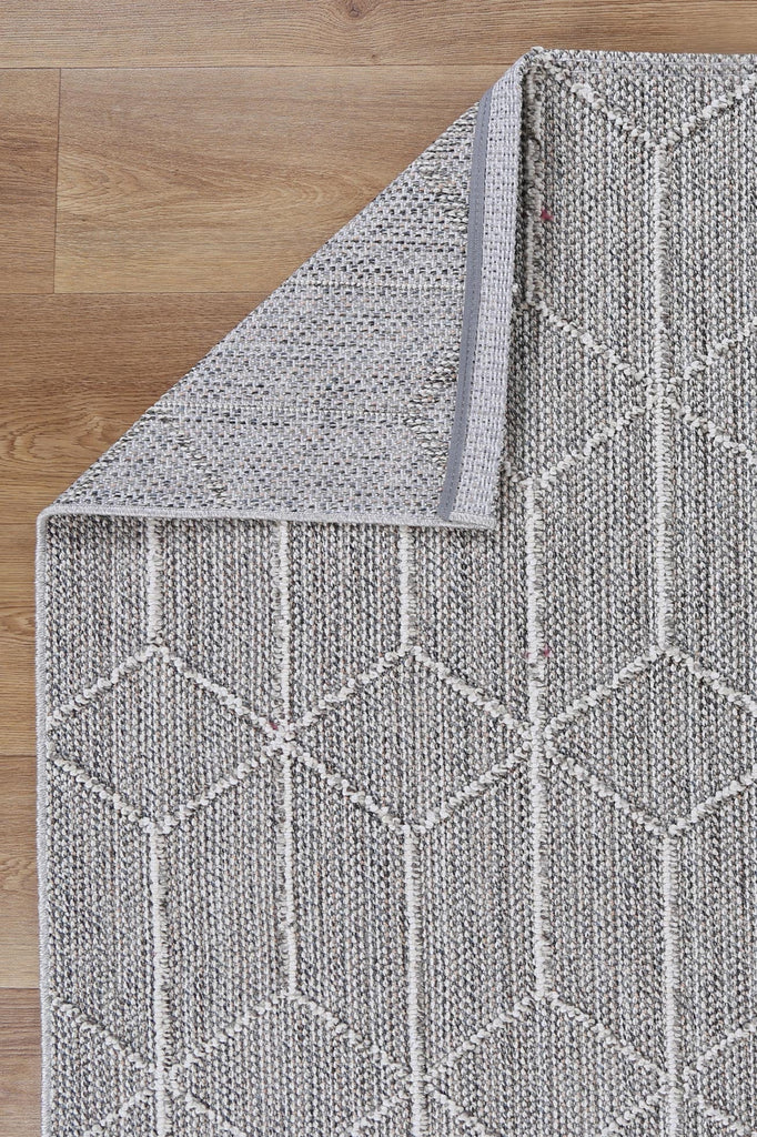 Vinaka Totori Ash Geometric Flatweave Rug Indoor OutdoorVANU12001Rugtastic