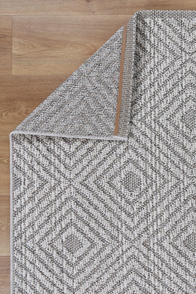 Vinaka Walasi Ash Geometric Flatweave Rug Indoor OutdoorVANU12020Rugtastic