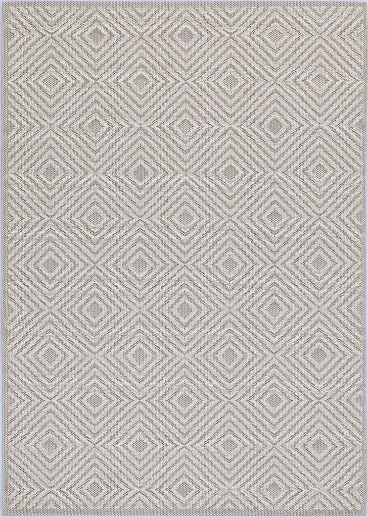 Vinaka Wickham Beige Geometric Flatweave Rug Indoor OutdoorVANU12022Rugtastic