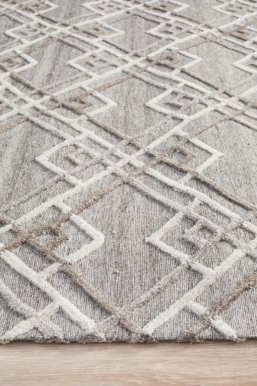 Visions 5054 Silver Stream Modern RugVIS - 5054 - SIL - 225X155Rugtastic