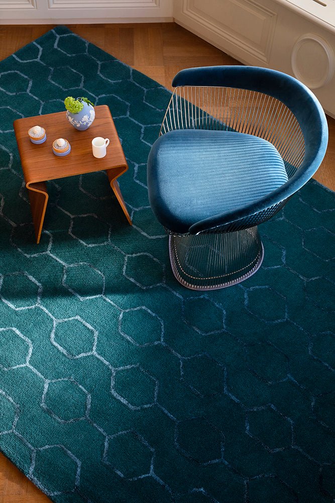 Wedgwood Gio Teal 039107BC - WED - 039107 - 180X120Rugtastic