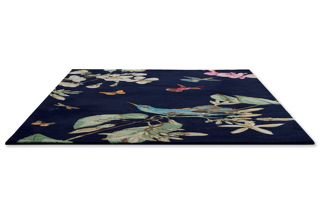 Wedgwood Hummingbird Navy 378180BC - WED - 037818 - 180X120Rugtastic