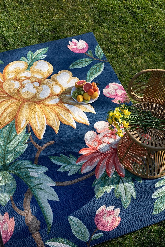 Wedgwood Midnight Garden Navy Indoor Outdoor 438805BC - WED - 438805 - 200X140Rugtastic