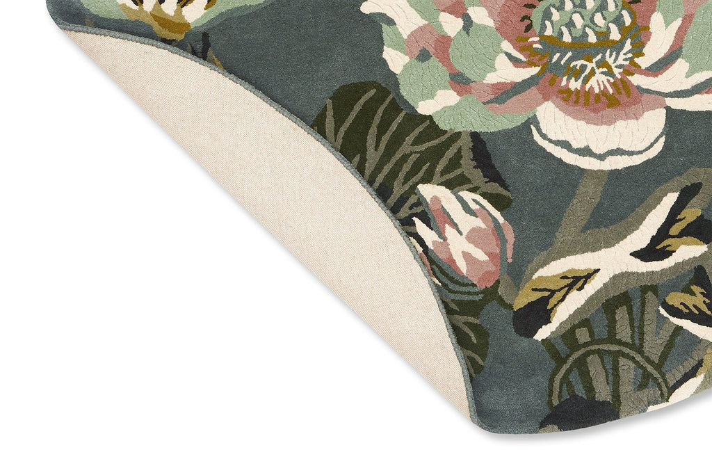 Wedgwood Waterlily Midnight Pond 038608 RoundBC - WED - 038608 - 150X150Rugtastic