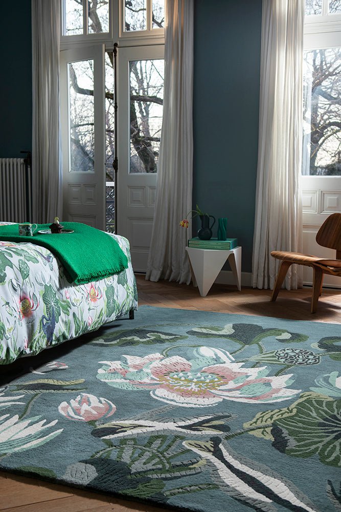 Wedgwood Waterlily Midnight Pond 038608BC - WED - 038608 - 180X120Rugtastic
