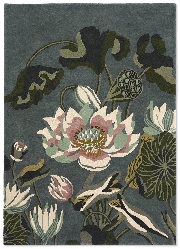 Wedgwood Waterlily Midnight Pond 038608BC - WED - 038608 - 180X120Rugtastic