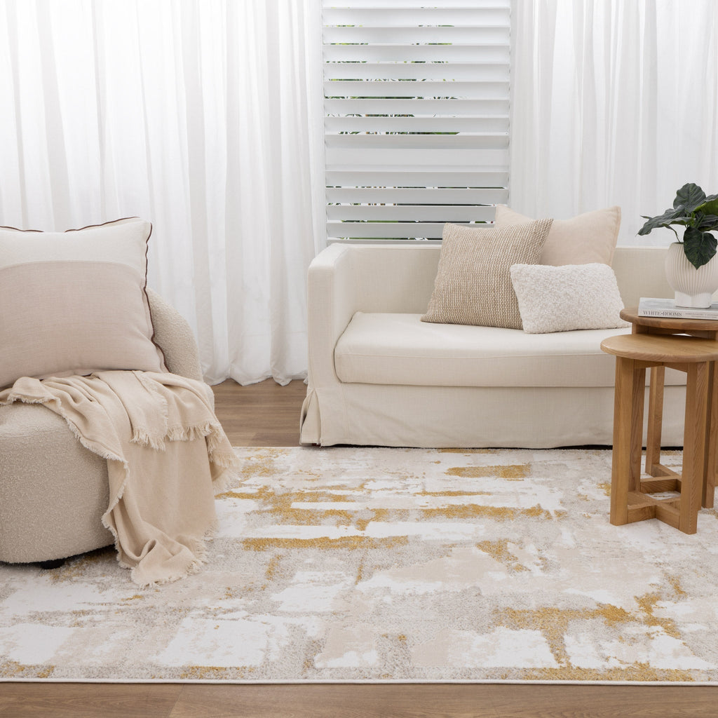 Wendall Abstract Wash Gold Rug - W009WELL160W009Rugtastic