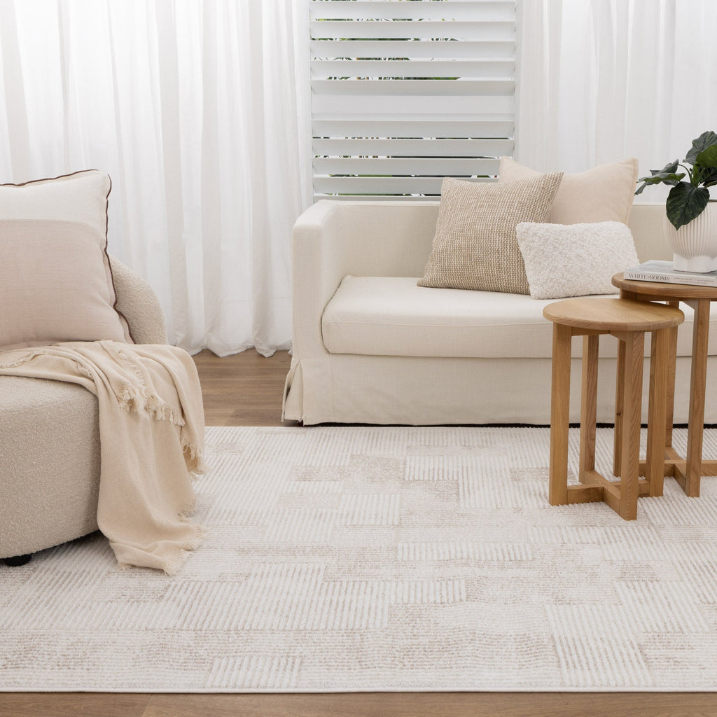 Wendall Distressed Shapes Beige Rug - W006WELL160W006Rugtastic