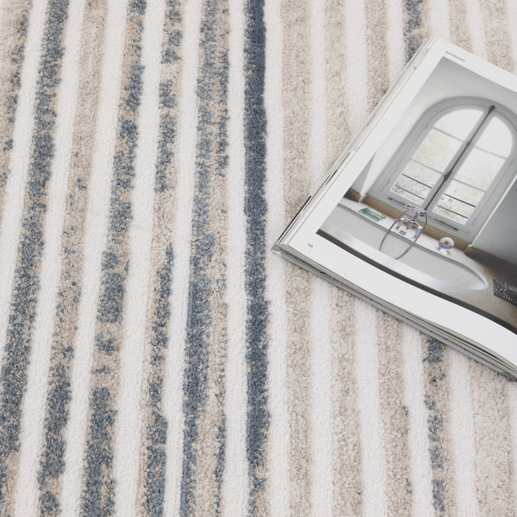 Wendall Geometric Lines Blue Rug - W002WELL160W002Rugtastic
