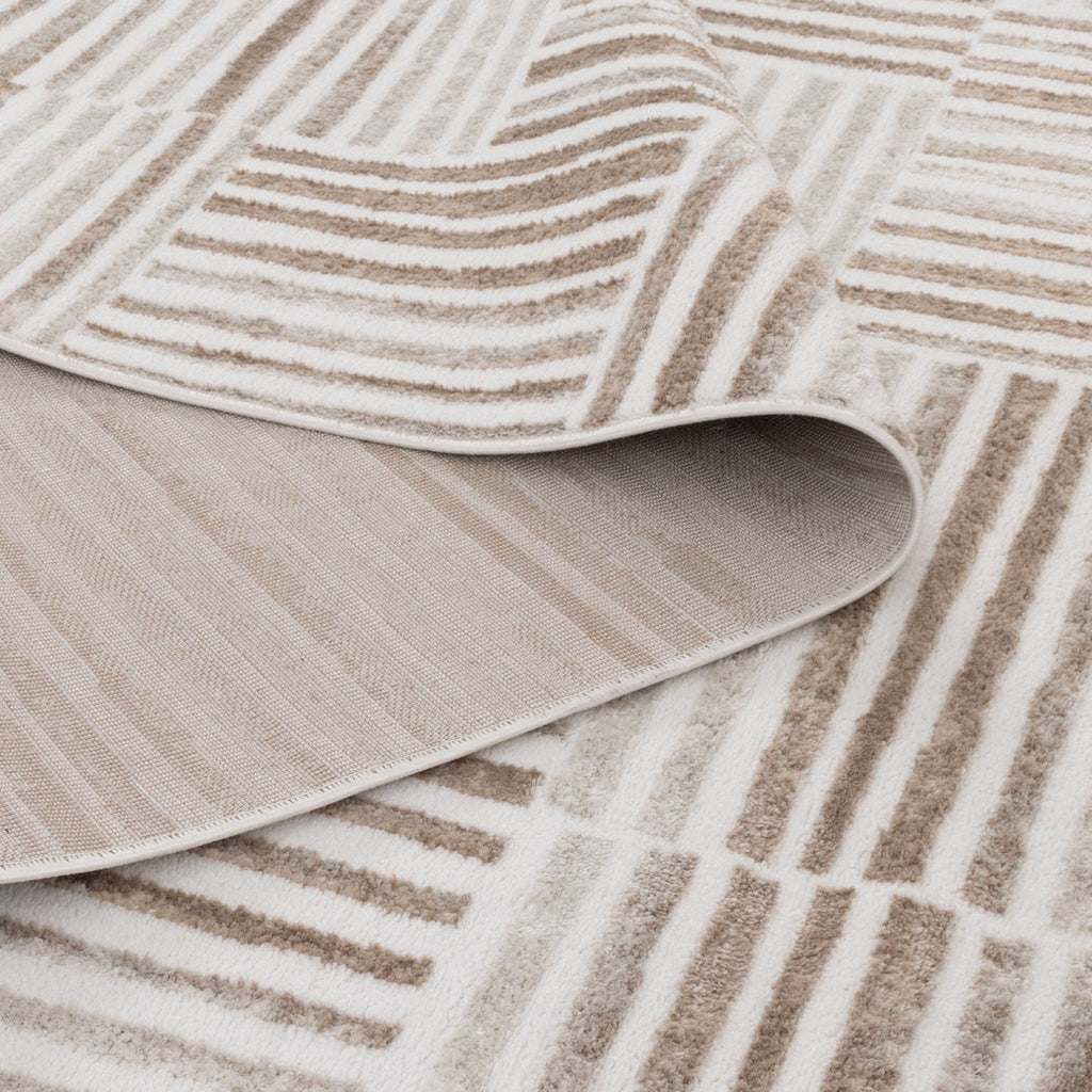 Wendall Geometric Lines Brown Rug - W001WELL160W001Rugtastic