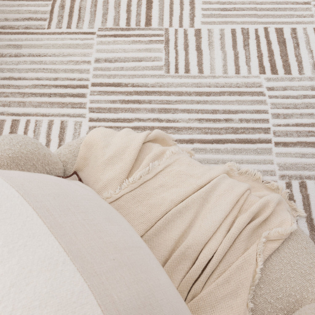 Wendall Geometric Lines Brown Rug - W001WELL160W001Rugtastic