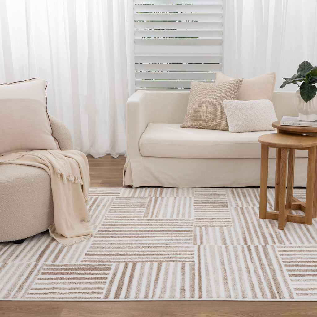 Wendall Geometric Lines Brown Rug - W001WELL160W001Rugtastic