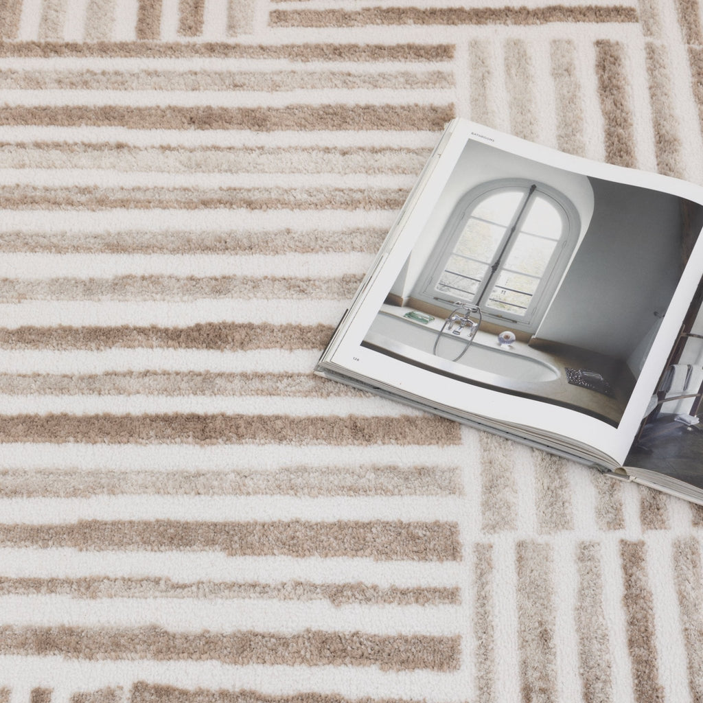 Wendall Geometric Lines Brown Rug - W001WELL160W001Rugtastic