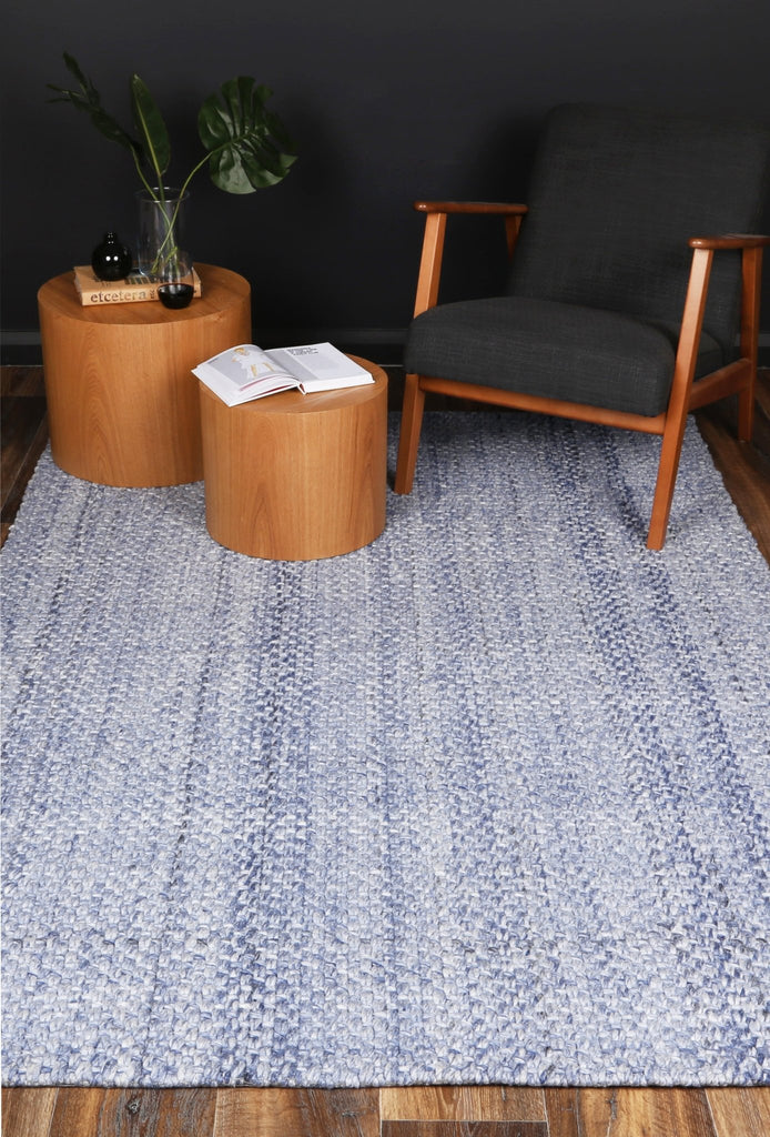 Zion Chignon Blue Wool Blend RugHARL160CHIGBLUERugtastic