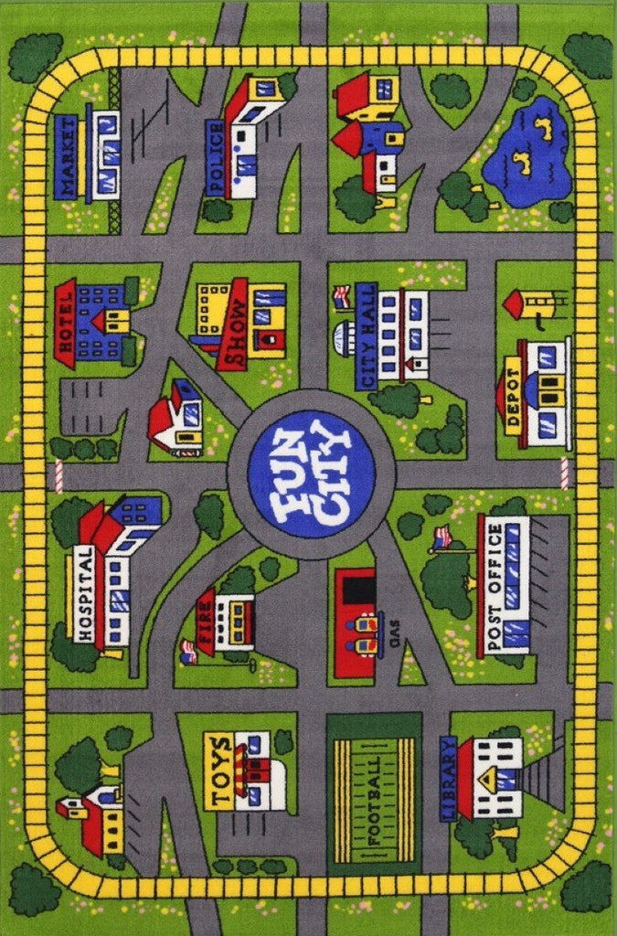 Zoe Fun City Road Kids RugFUNCRugtastic