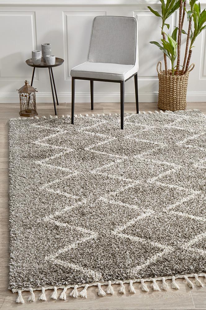 Saffron 11 Dark Grey RugSAF-11-GRY-170X120Rugtastic