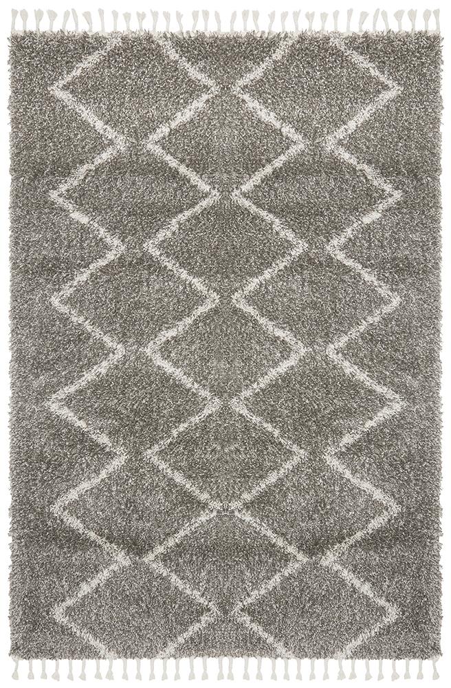 Saffron 11 Dark Grey RugSAF-11-GRY-170X120Rugtastic