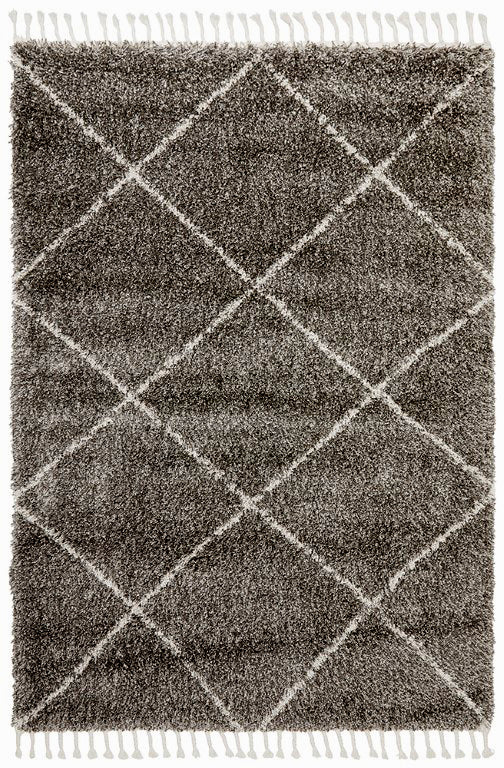 Saffron 22 Dark Grey RugSAF-22-GRY-170X120Rugtastic