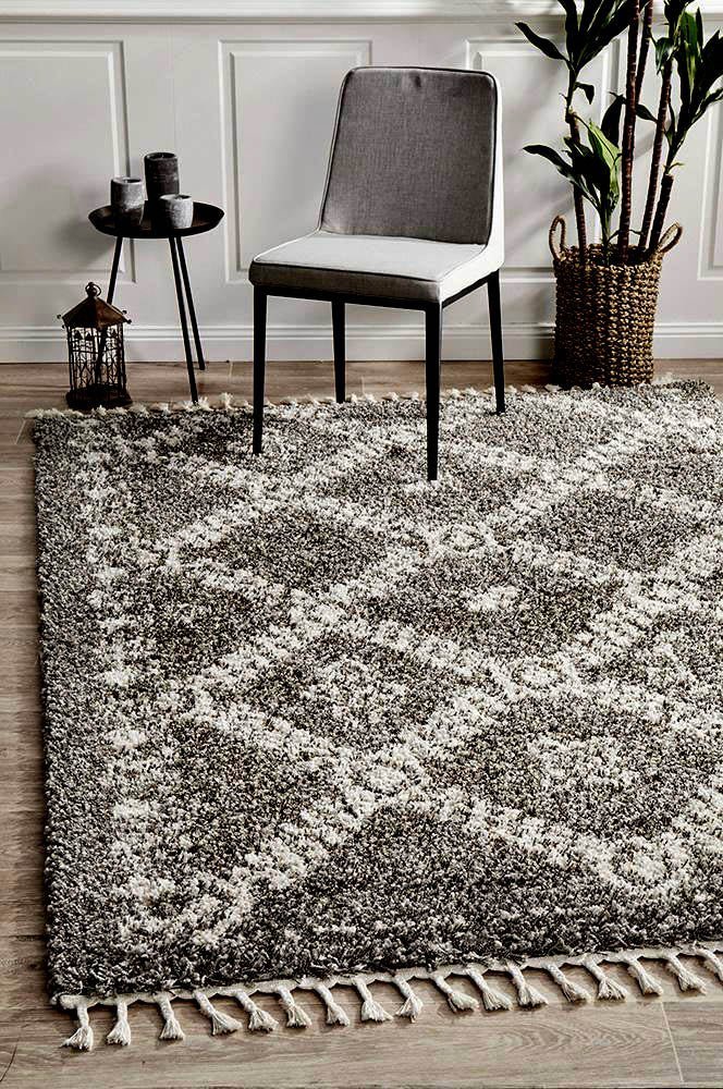 Saffron 33 Dark Grey RugSAF-33-GRY-170X120Rugtastic