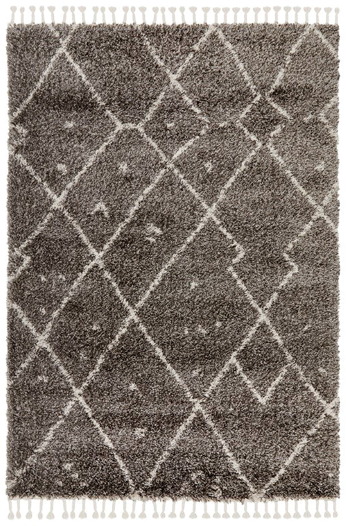 Saffron 44 Dark Grey RugSAF-44-GRY-170X120Rugtastic
