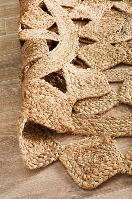 Atrium Round Natural Tessellate Jute RugATR-TES-NAT-120X120Rugtastic