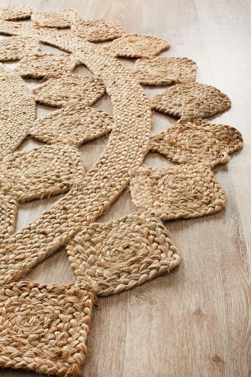 Atrium Round Natural Tessellate Jute RugATR-TES-NAT-120X120Rugtastic
