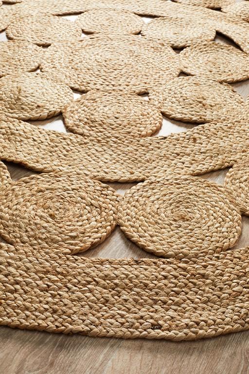 Atrium Round Pilu Natural Jute RugATR-PIL-NAT-120X120Rugtastic