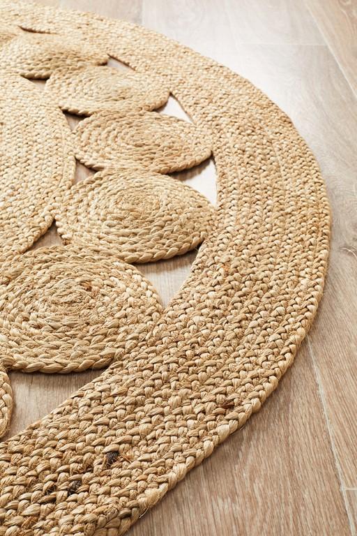 Atrium Round Pilu Natural Jute RugATR-PIL-NAT-120X120Rugtastic
