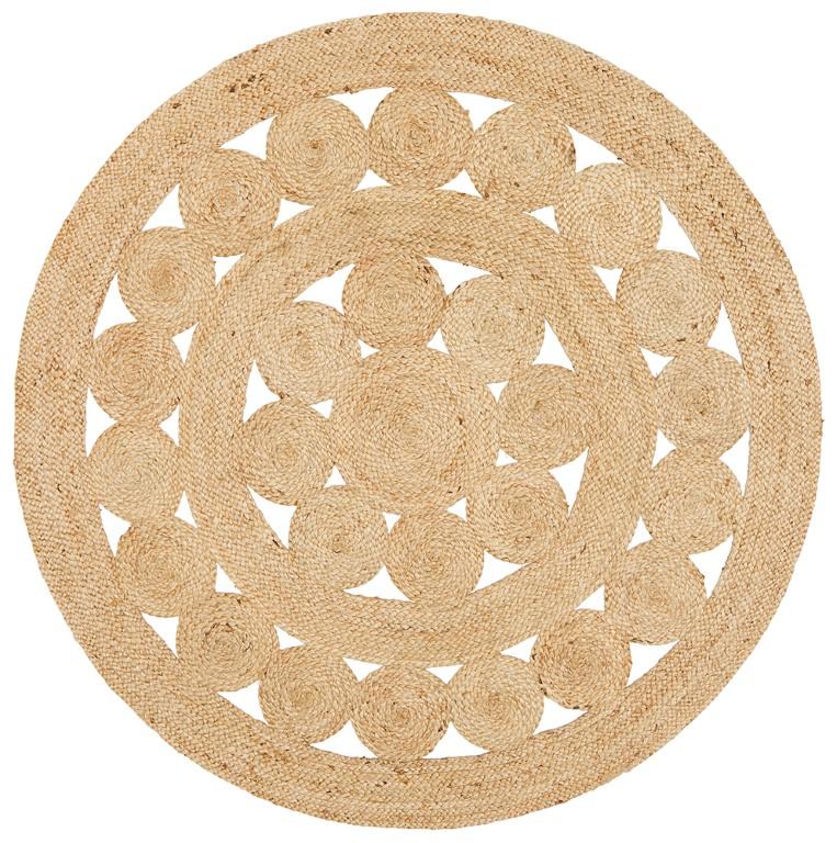 Atrium Round Pilu Natural Jute RugATR-PIL-NAT-120X120Rugtastic