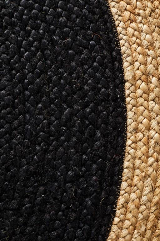 Atrium Round Polo Black Jute RugATR-POLO-BLA-120X120Rugtastic